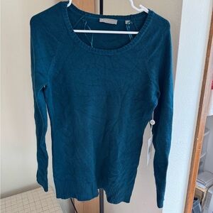 Evolution Women's Teal Sweater NWT